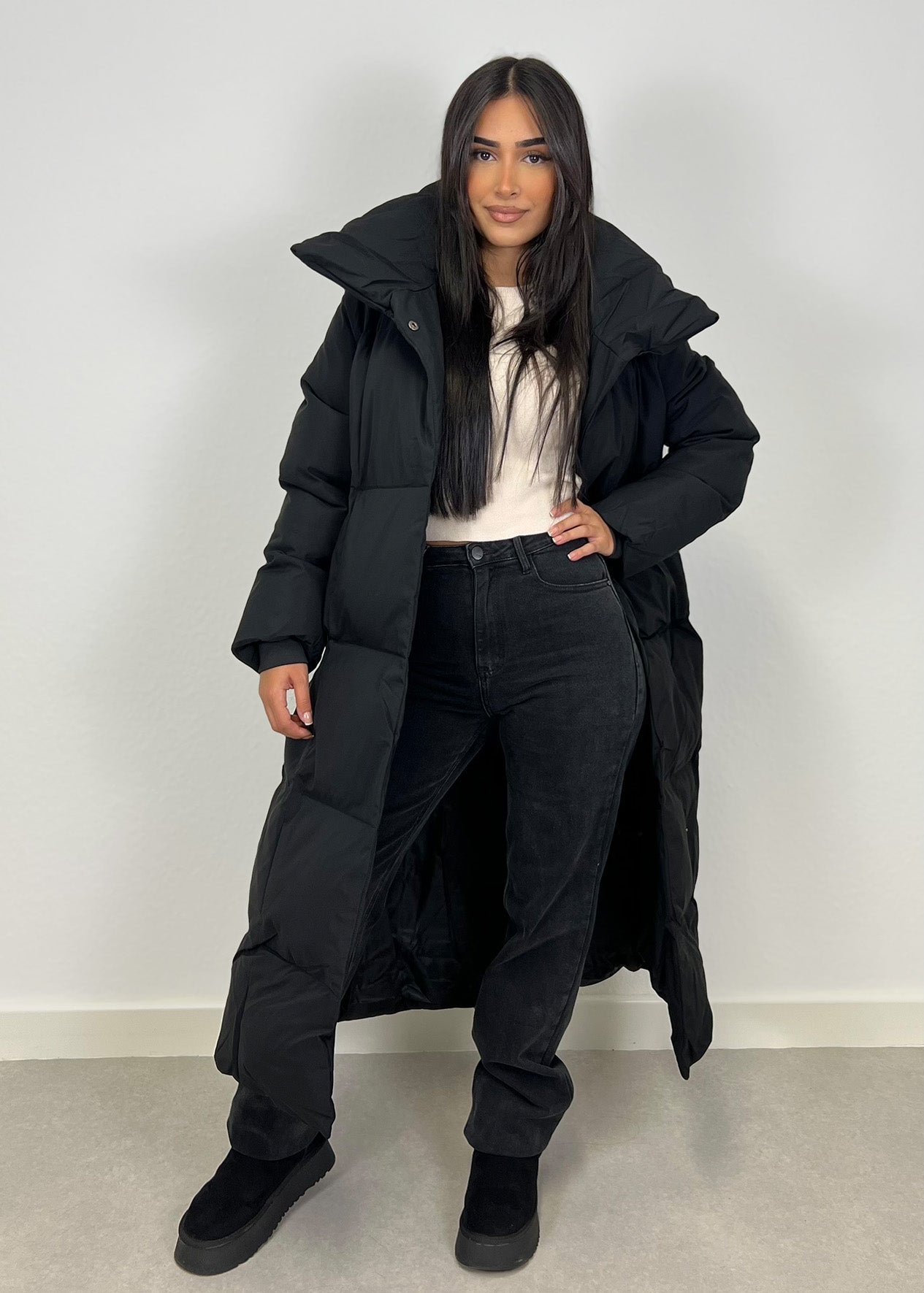 Lange Winterjacke